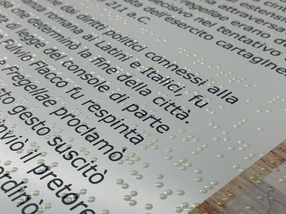 Braille trasparente
